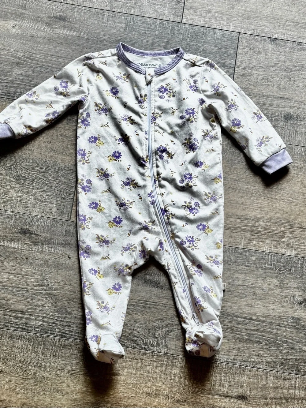 3-6M Baby Girl Sleepers Bundle | 3 Double Zip Footed Pajamas